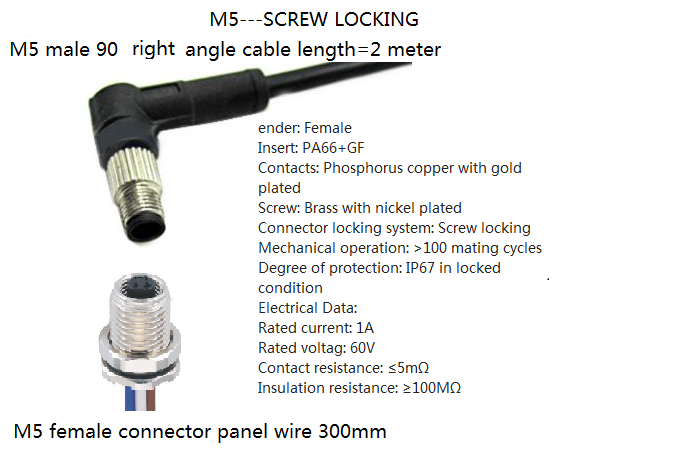 M5 cable 4pin IP68
