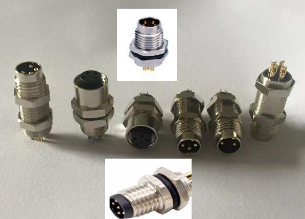 M8 connector 连接器短体公头插板式