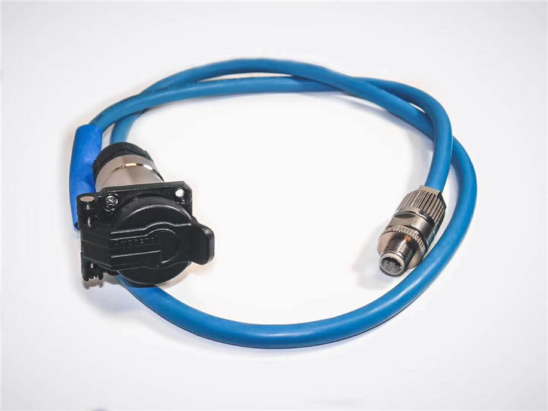 M12-connectors to RJ45 cable assembly