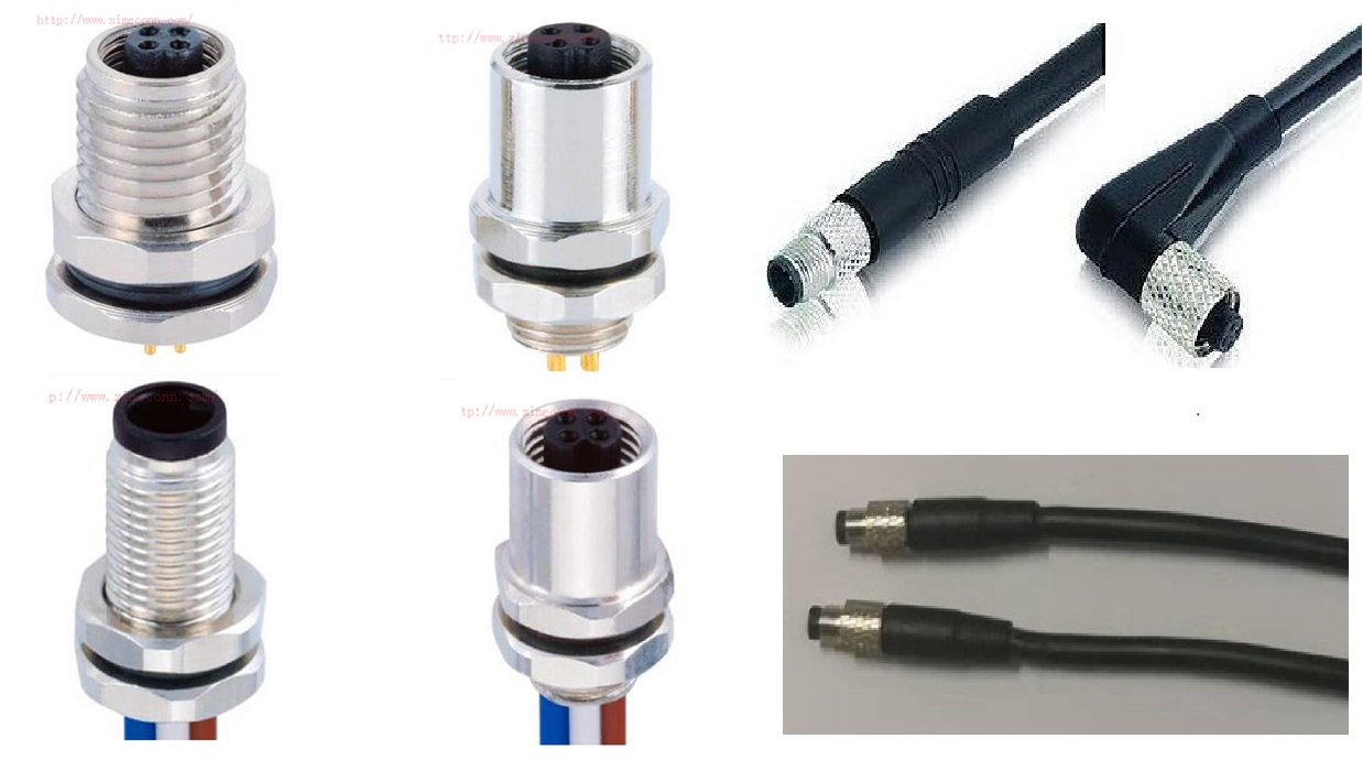 M5 circular connector 3pin 4pin smart connector