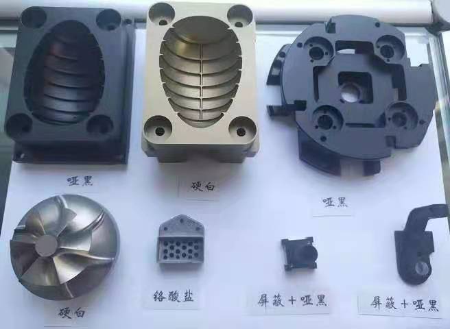 Metal electroplated bright black yellow magnesium oxide dichromate connector