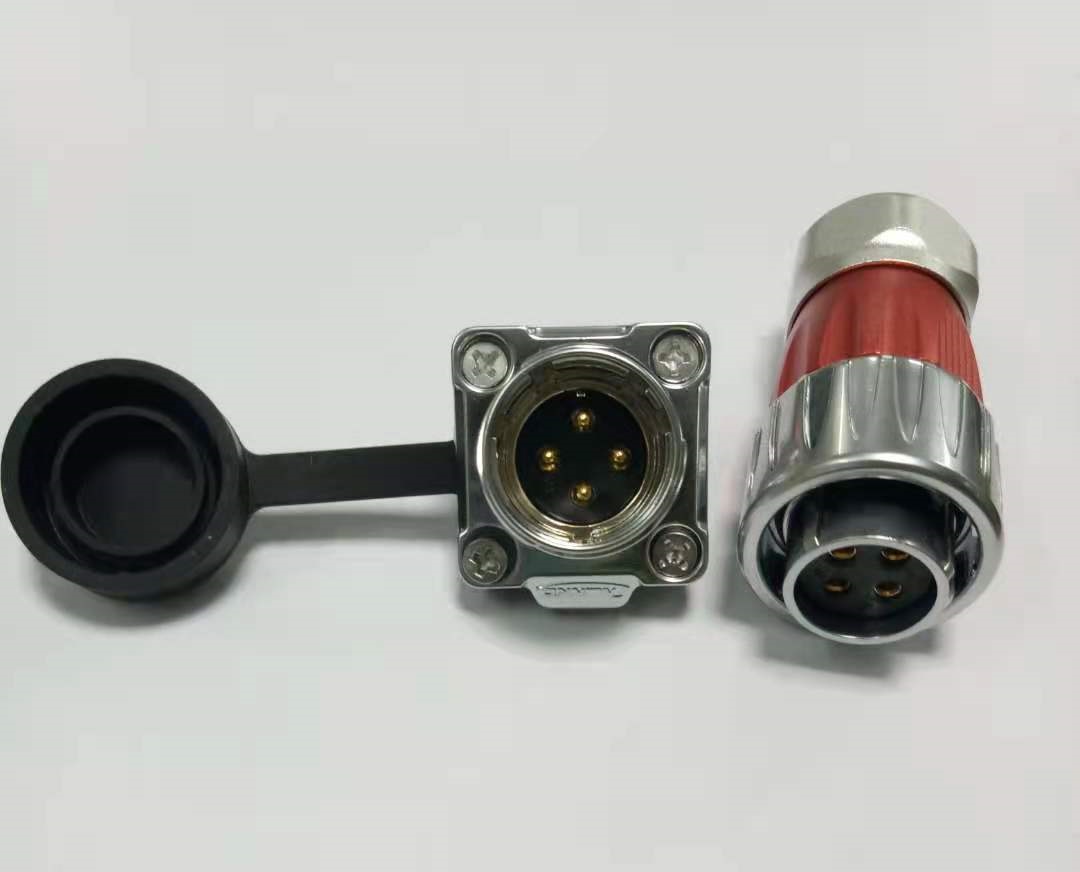 Industrial 15A-4 core metal waterproof IP68 connector