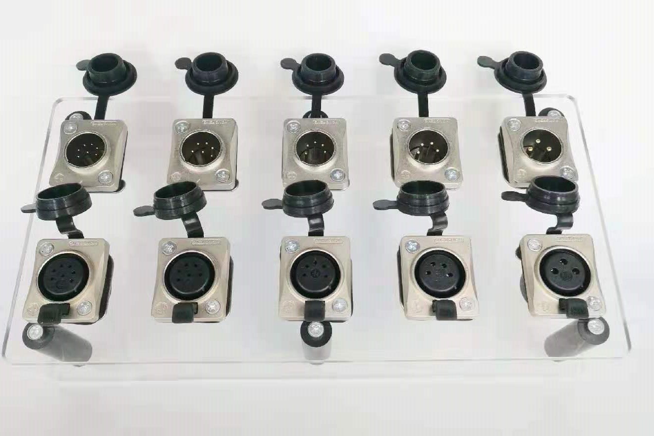 Industrial M12 panel connector 3 pin 4pin 5pin 6pin