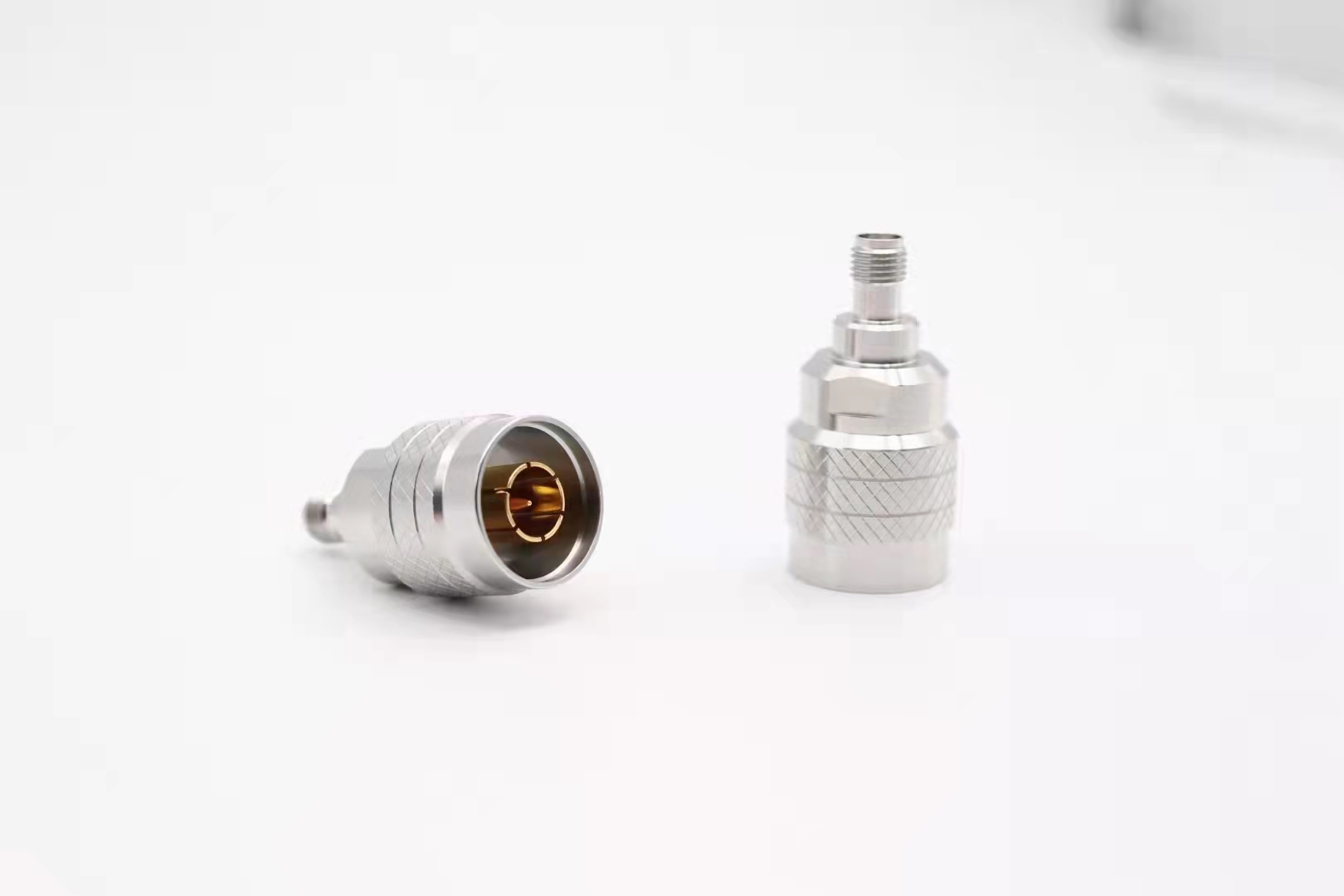 Quick plug N type male stainless steel test adapter to SMA