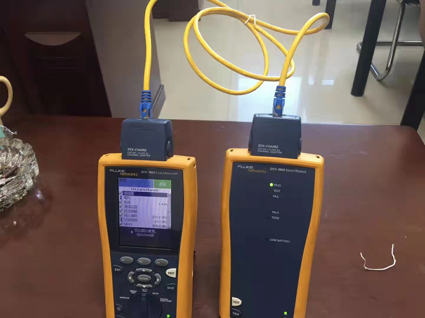 RJ45 PLUG CABLE Test signal connector through fluke