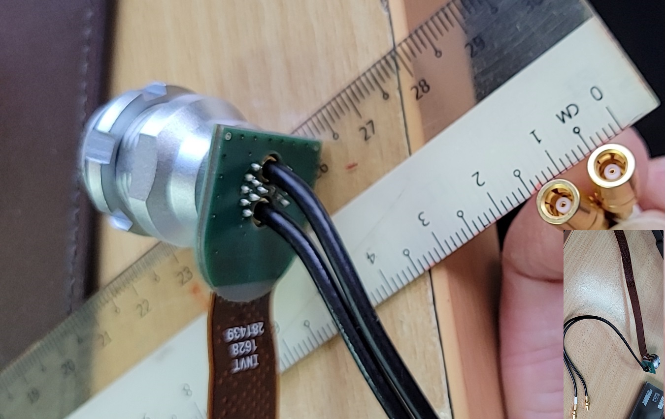 Industrial 16 signal connector + 2RF coaxial soft row connector