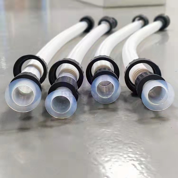 Teflon sleeve connector with high tem high pressure and high air tightness