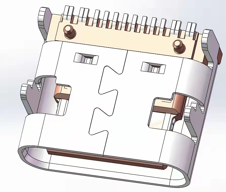 usb female 12pin type c smt connector