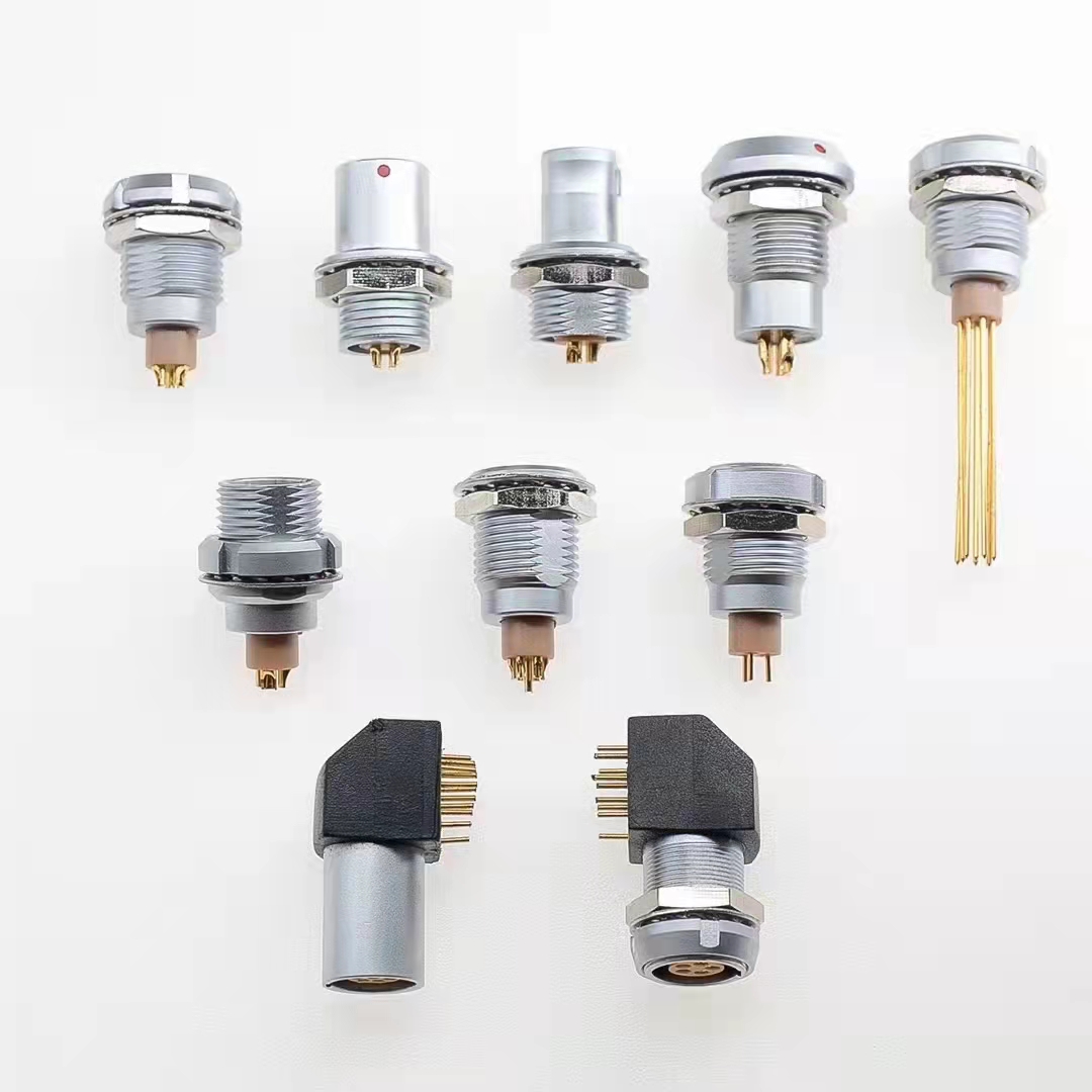 0B socket push pull panel connector angle 90 Deep connector