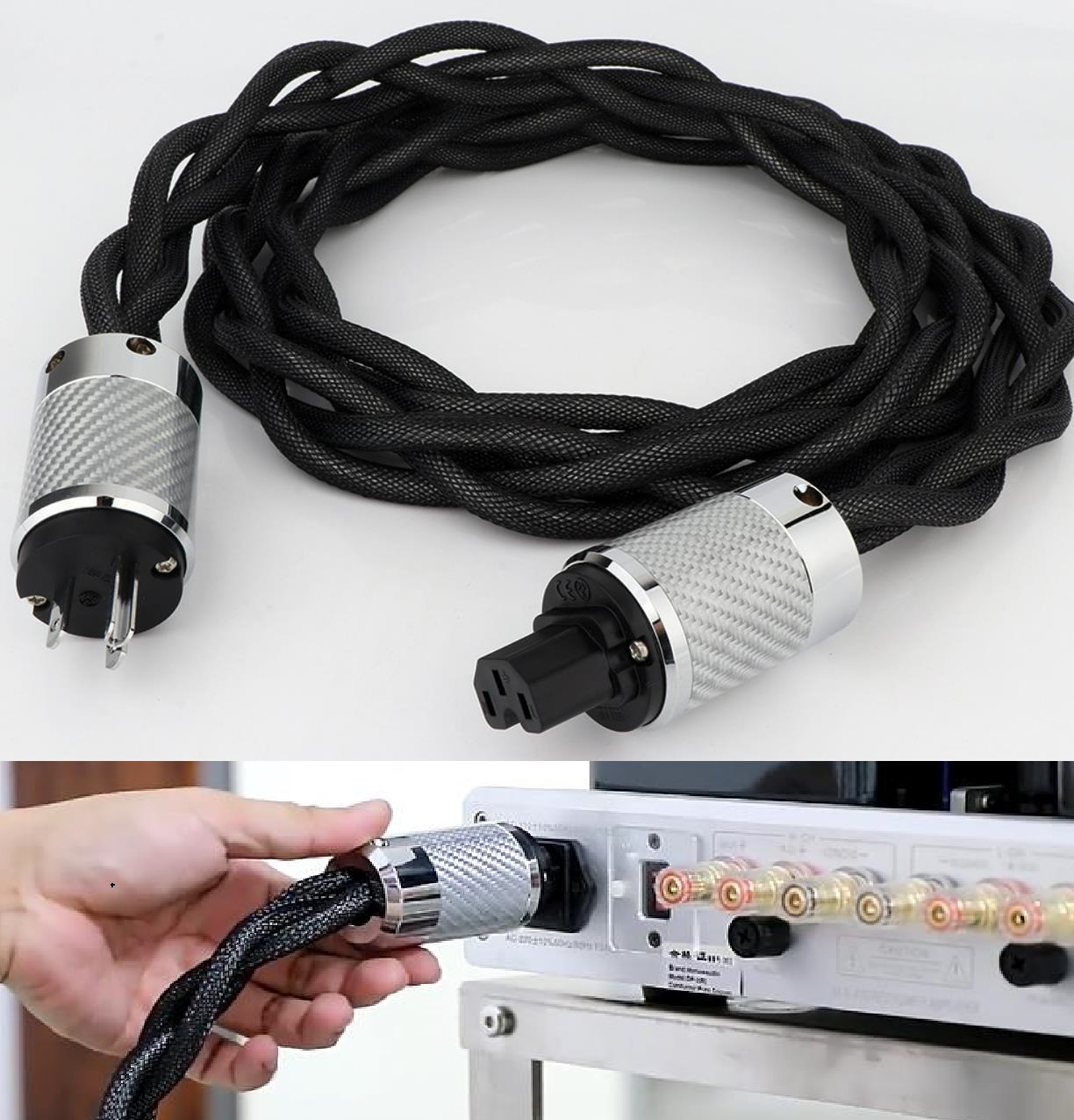 Audio power cord European standard electric audio amplifier data cable