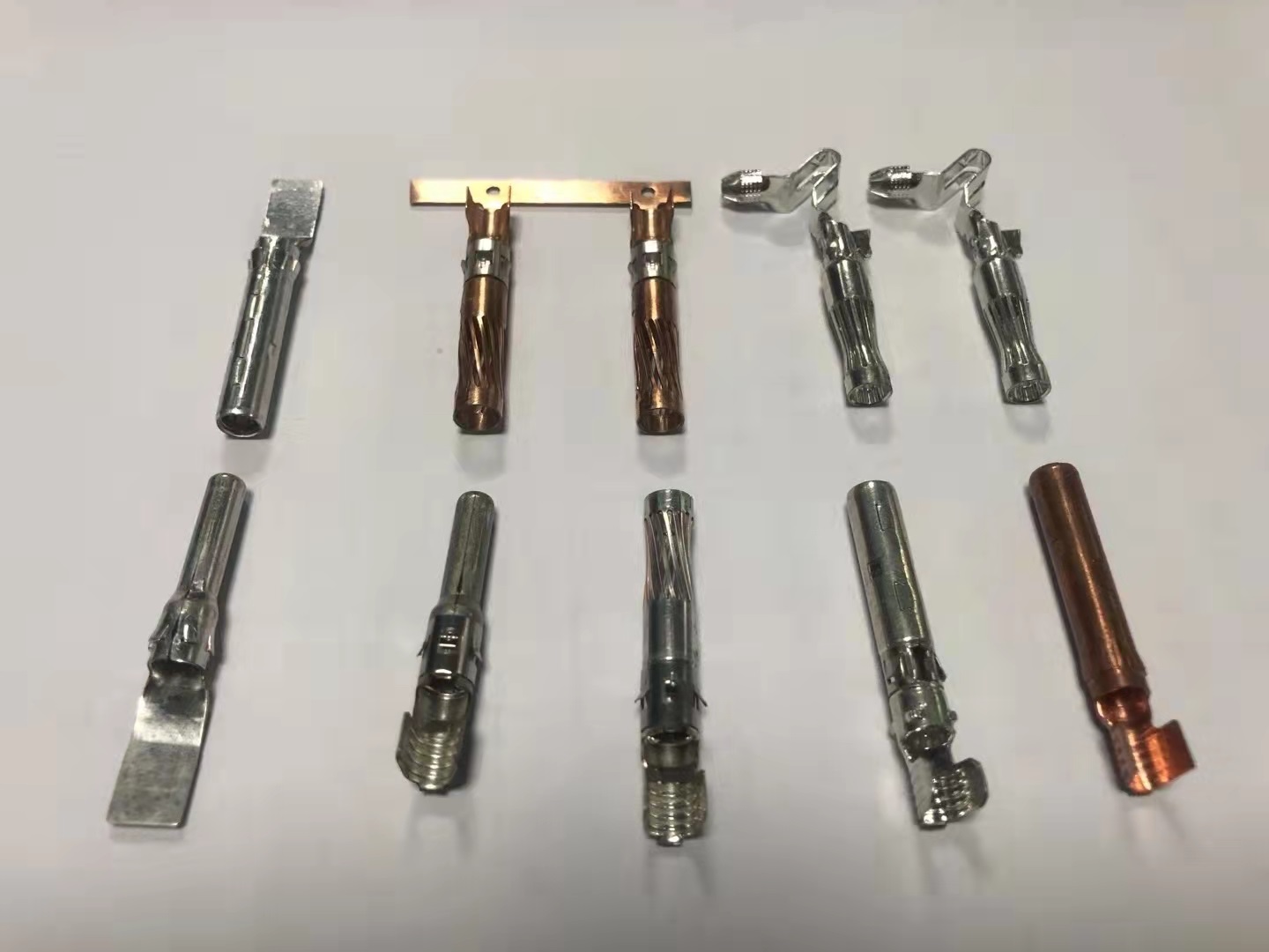 high current stamping terminal die for precision hardware connector