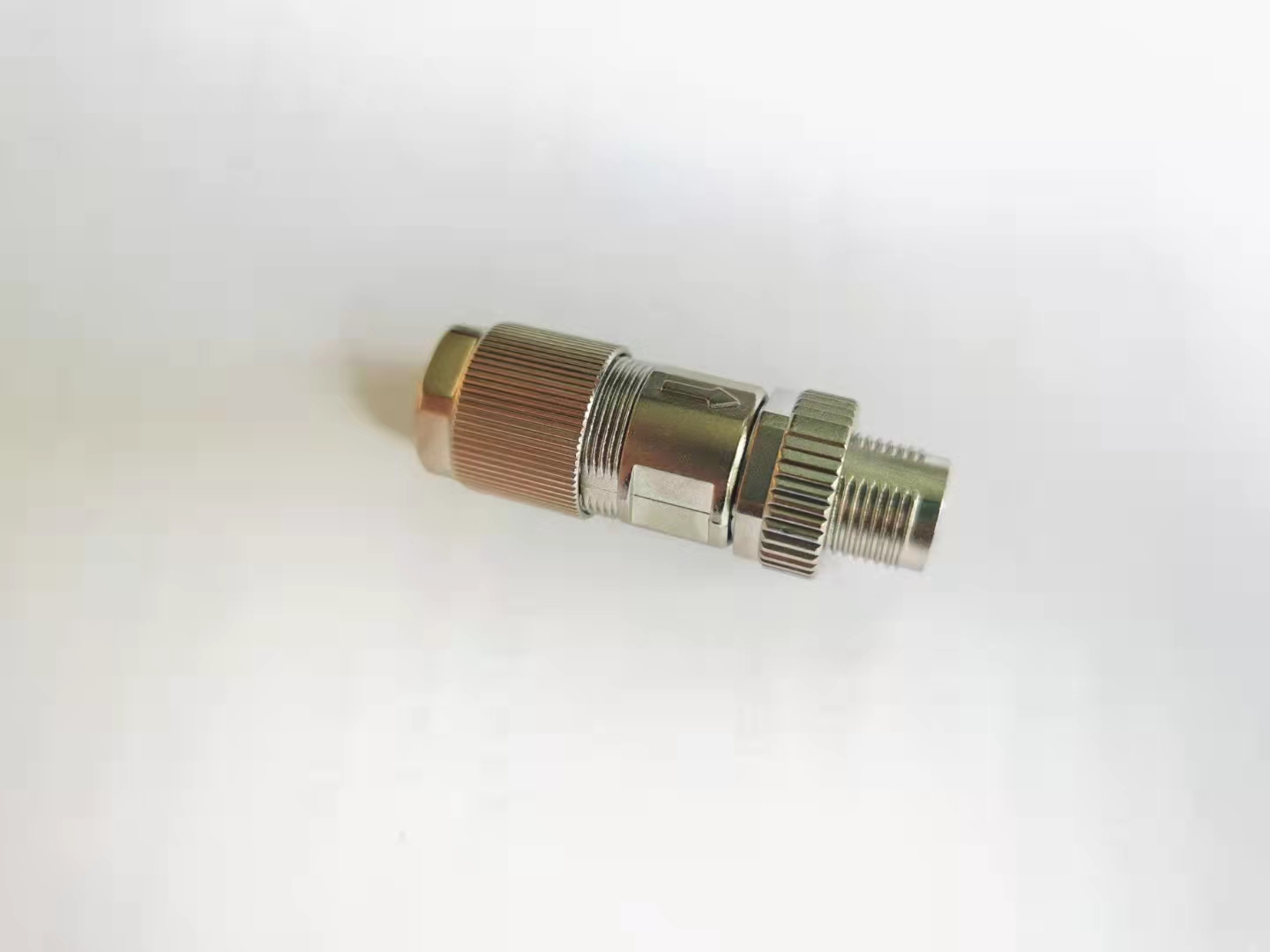 M12 5pin crimping metal shield connector A code