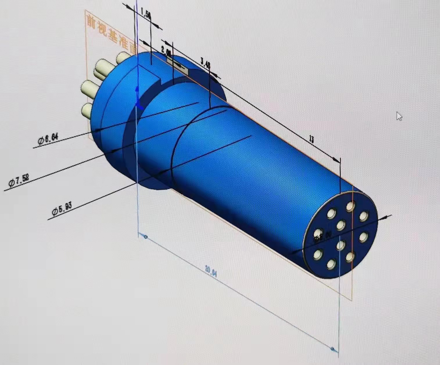 Push pull 0B 10pins female connector insulator