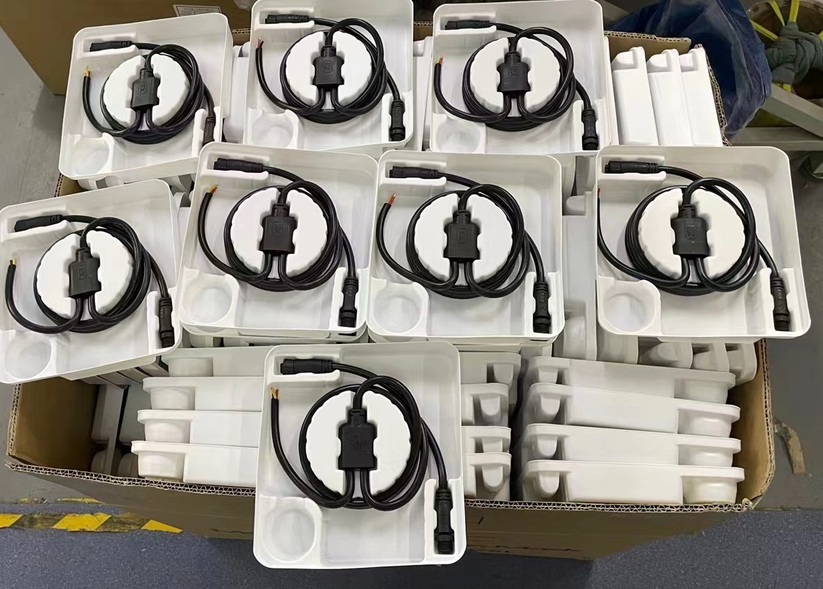 M12 Y splliter connector 4pins 5pins power cable assembly