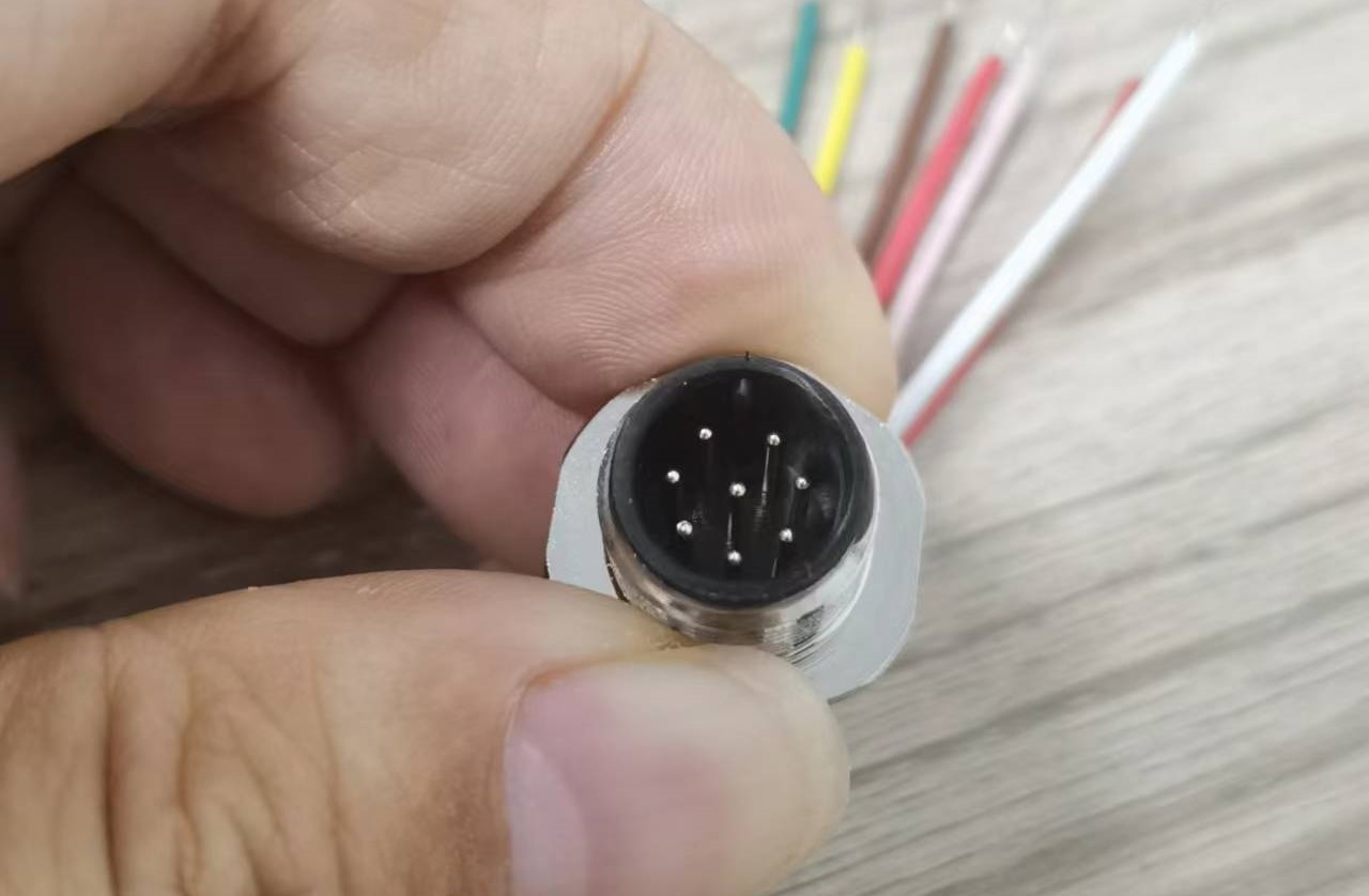 M12 connectors 8pins male panel mount box IEC connector