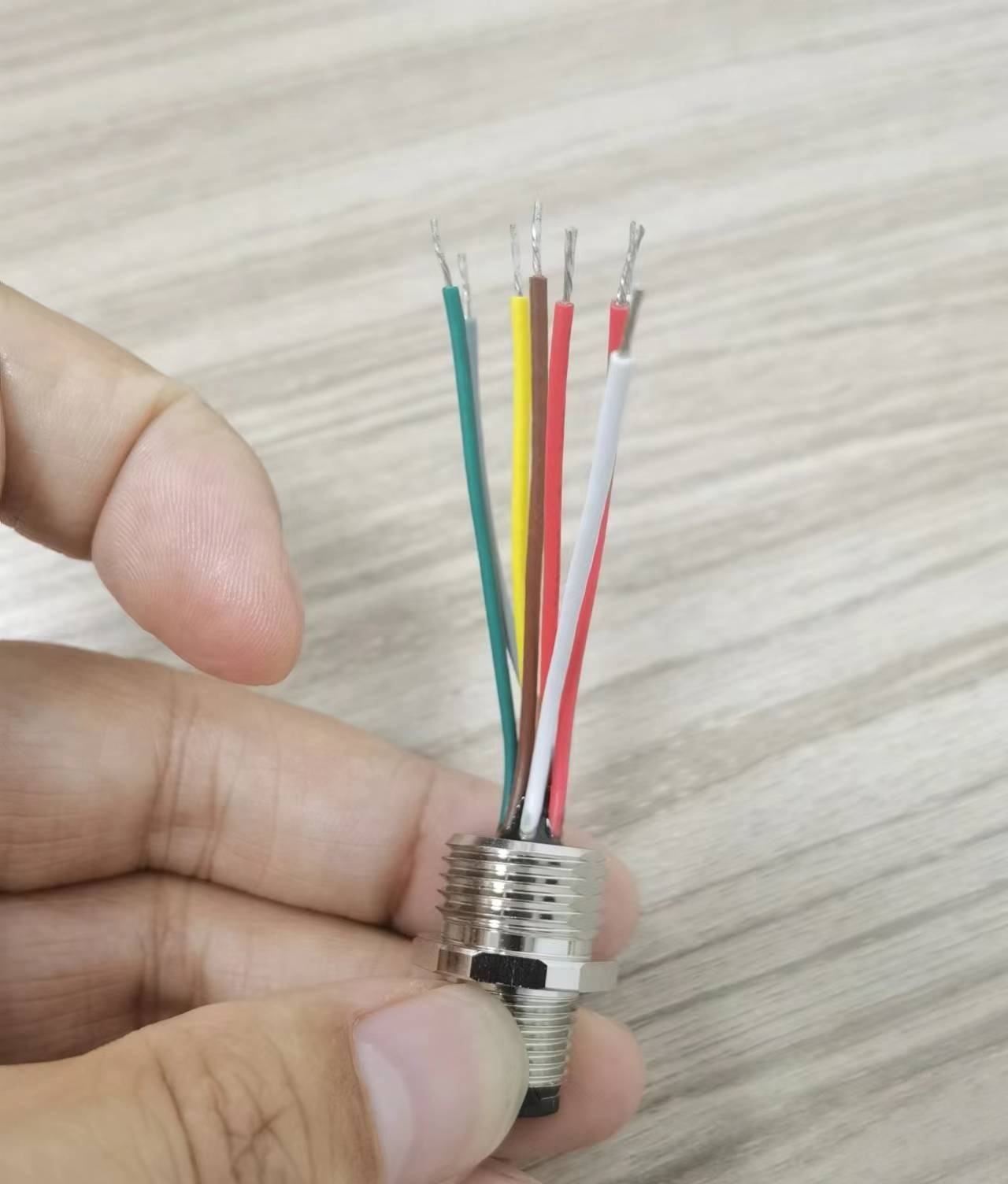 M12 connectors 8pins male panel mount box IEC connector
