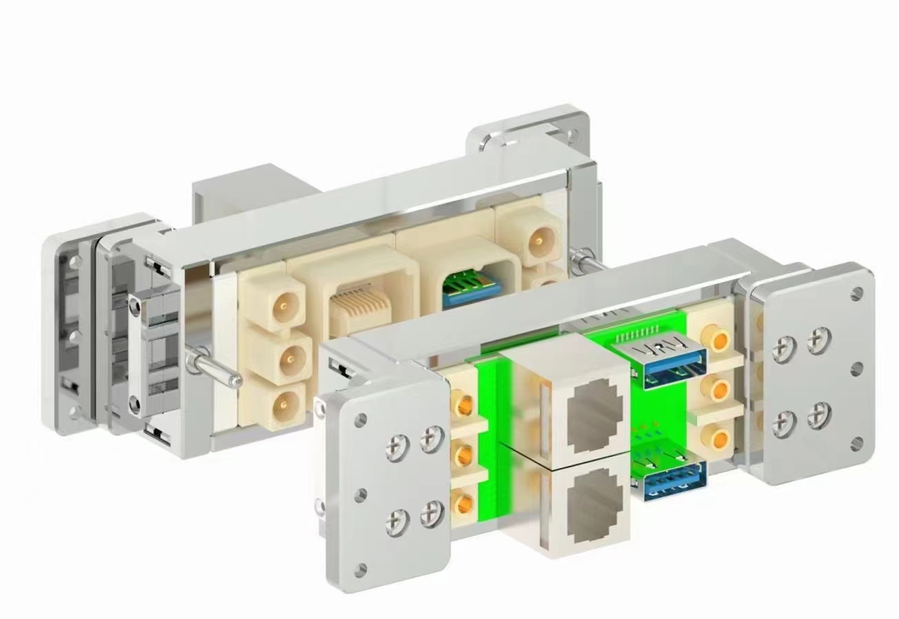 USB3.0 hybird RJ45 Socket power 30A pin connector hybird assembly connector