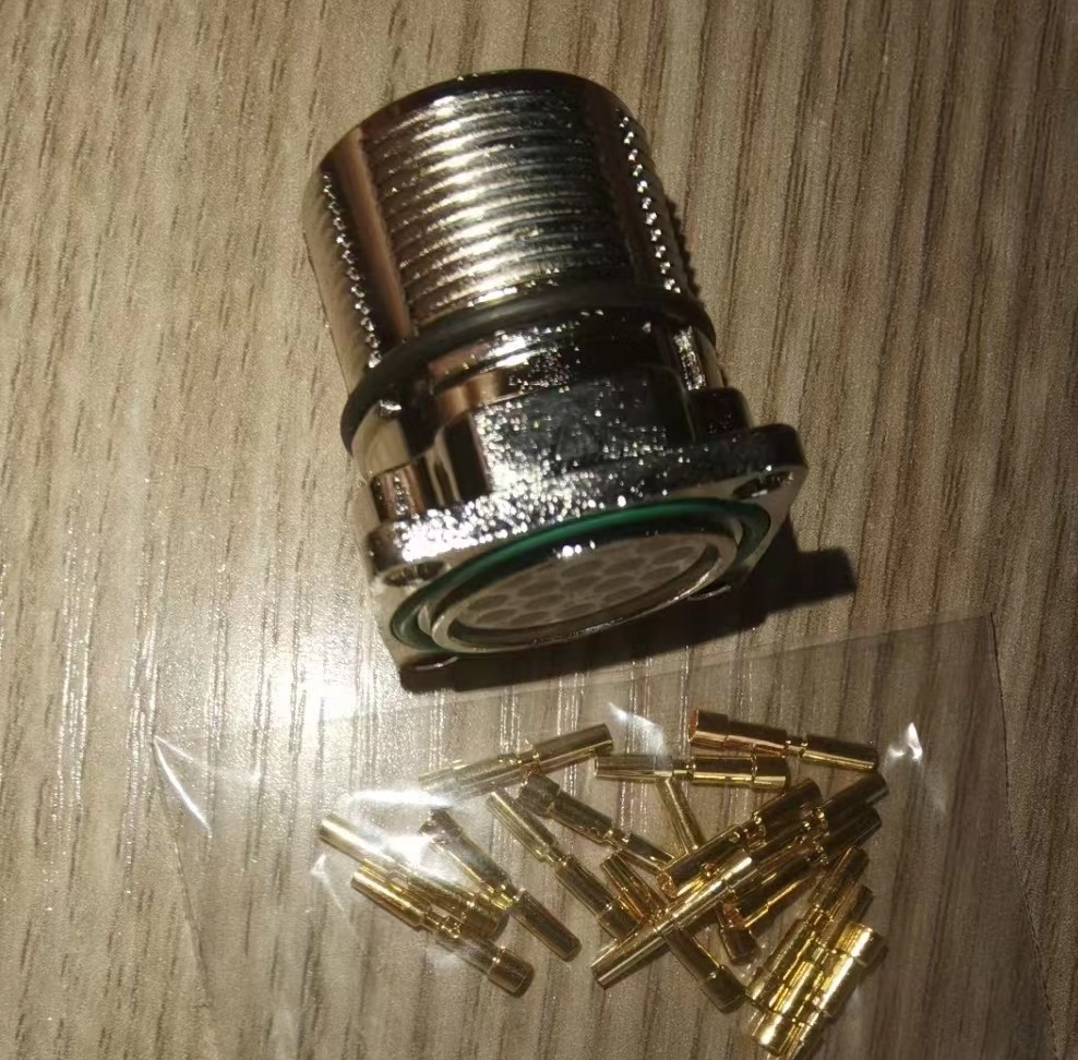 M23 female connector 17pin matal shield connector